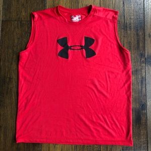 Under Armour Red and Black sleeveless tank top